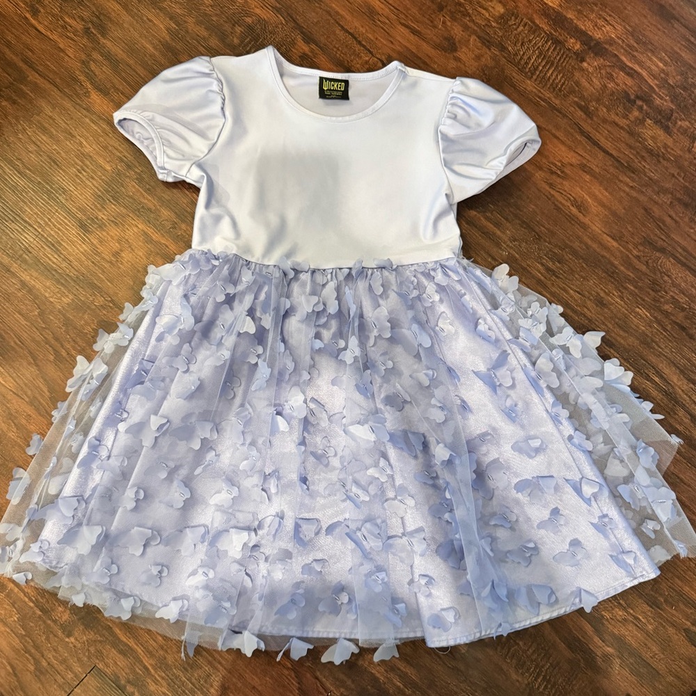 Girl’s Light Purple Wicked Dress with Floral Details